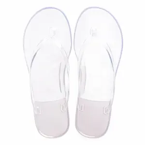 XIXITIAO Women's Jelly Flip Flops Waterproof Thong Sandals for Beach Summer Indoor Outdoor Transparent Crystal Slippers Casual Walking Shoes