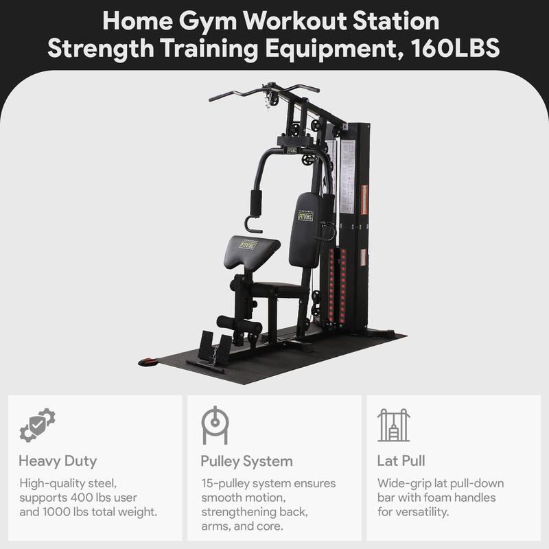 BalanceFrom Multifunctional Home Gym Workout Station Strength Training Equipment