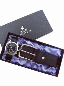 Men's Watch + Belt Two-Piece Gift Set, Creative Practical Gift, Wholesale, Artificial Leather, All Seasons, No Choking Hazard