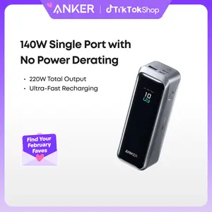 [Live Only]Anker Prime Power Bank, 20,100mAh 3-Port Portable Charger with 220W Max Output, Two-Way Charging, TSA-Approved, App Control, for MacBook, iPhone 17/16 Series, and More (Base Not Included)
