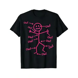 Humorous Chronic Pain Awareness T Shirt for Casual Summer Fashion Short Sleeve Round Neck Easy Care Comfortable Daily Wear