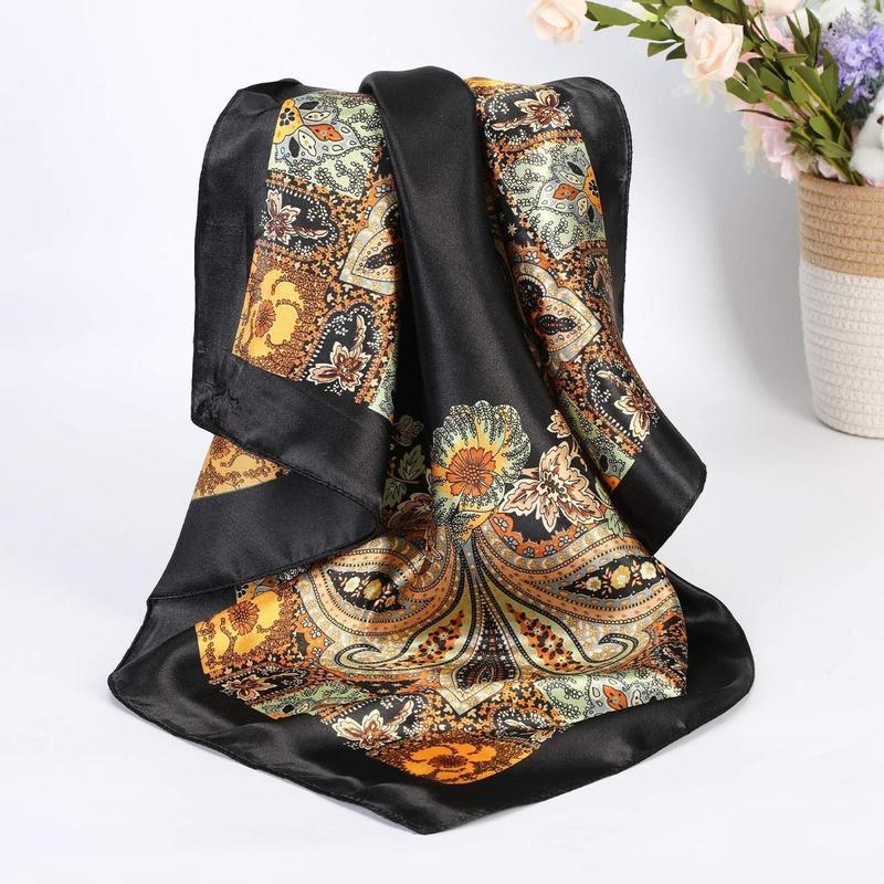 AWAYTR 4PCS/set 35” Large Square Head Scarves Silk Like Neck Scarf Bandana Hair Sleeping Head Wrap Fashionable Hair Scarfs for Women TikTokShopBlackFriday AWAYTR 4PCS/set 35” Large Square Head Scarves Silk Like Neck Scarf Bandana Hair Sleeping Head Wrap Fashionable Hair Scarfs for Women TikTokShopBlackFriday