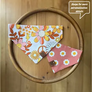 Happy Vibes Only / Reversible / Over-the-Collar / Pet Bandana