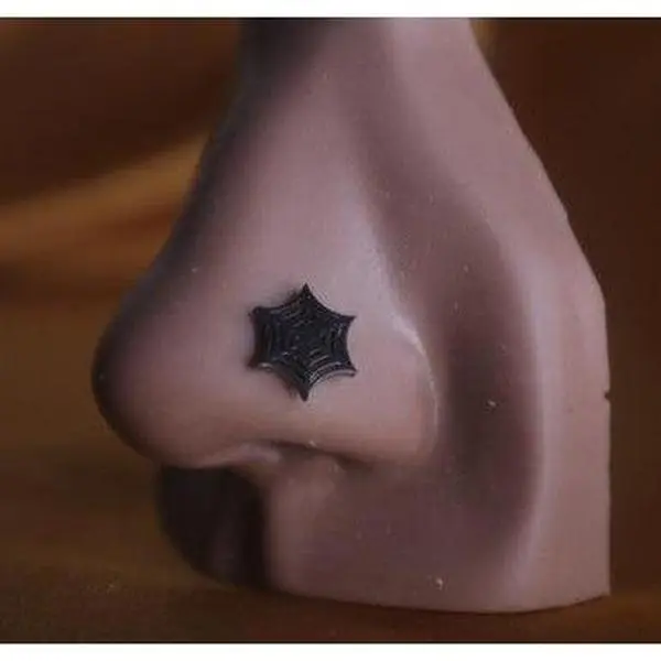 Spider Web Nose Stud Ring Piercing Jewelry