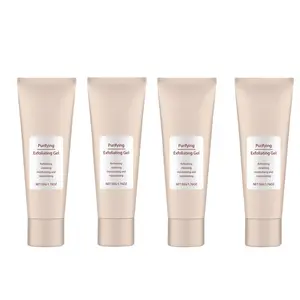 【4K】4Pack OUHOE Purifying Exfoliating Gel - Gentle Exfoliating Gel, Facial Exfoliator Cleanser, Exfoliating Gel Scrub for Face & Hands - Alcohol-Free, 68g x 50ml Moisturizing Skincare