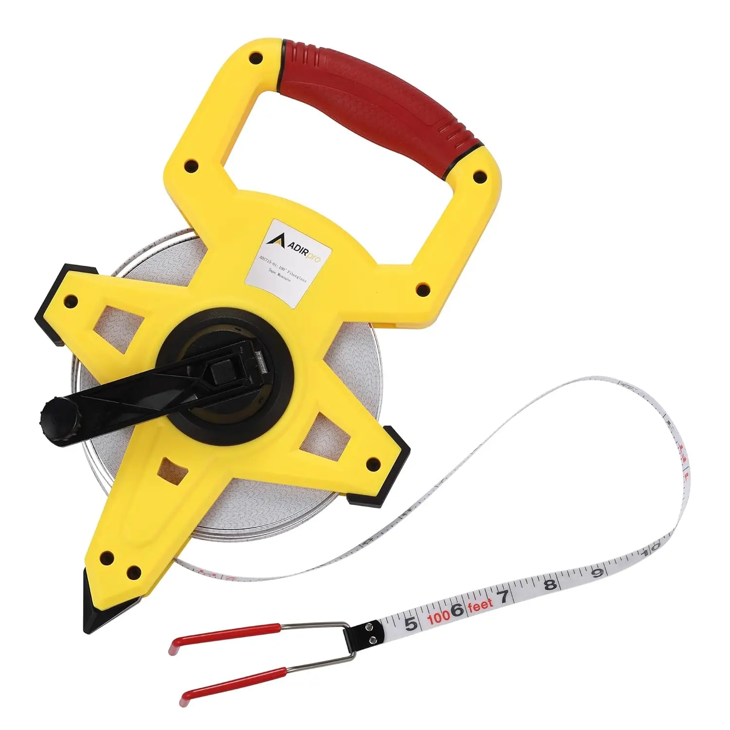 AdirPro Fiberglass 100' Appraiser's Measuring Tape with Hook