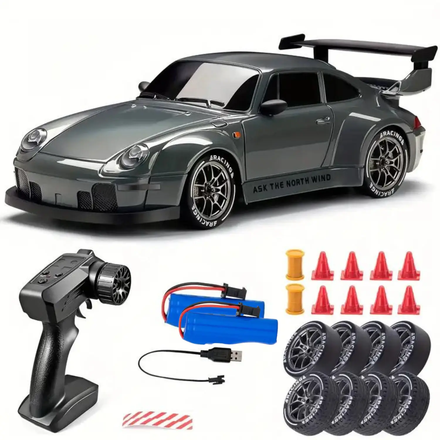 RC Drift Car – 1:24 Scale 4WD Remote Control Racing Car with 2.4GHz & 12.4mph Speed