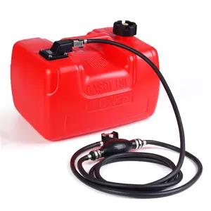GARVEE 3 Gallon Marine Tank, Outboard Marine Boat Transfer Tank with 9.8ft Hose, 12L Portable Boat Fuel Tanks, Easy to Carry, Durable Leak & Resistant Design