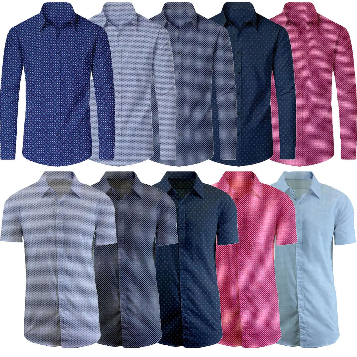 Men's Short & Long Sleeve Classic Dress Shirts (Sizes, S-3XL)
