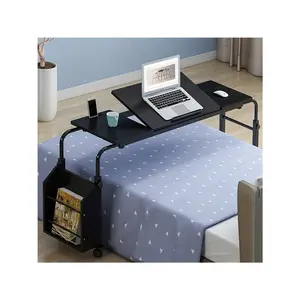 Portable Mobile Liftable Laptop Desk With Wheels, Cart Table Over The Bed Table, Adjustable Height Small Mobile Stand Up Desk For Medical Home Office School