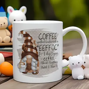 1pc 3A Grade Ceramic 11oz Gnome Coffee Mug, Pour Spelt Coffee Eeffoc, Ideal Birthday and Holiday Gift, Decorative Mug for Office/ Home Life/ Party