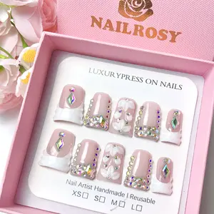 10Pcs Handmade Acrylic Press On Nails Kit Short Duck Red Line Art Halloween Japanese Style Modern Elegant Minimalist Korea Style Fresh Design Chic French Style Neutral Classical Cute Kawaii Creative Glossy Finish Shimmery Obreme 1 Account Manicure