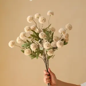 6/12 Bundles Realistic Hydrangea Flowers, 52cm Tall Velvet Silk Artificial Blooms, Ideal for Wedding Centerpieces, Garden Parties, Office Decor