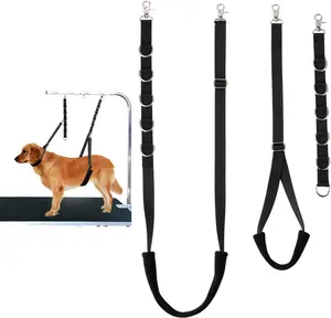 3PCS Pet Adjustable Dog Grooming Arm Extension Strap with D-Ring,No-Sit Bathing Harness for Small to Medium Dogs and Cats, Professional Grooming Table Loop for Constraints