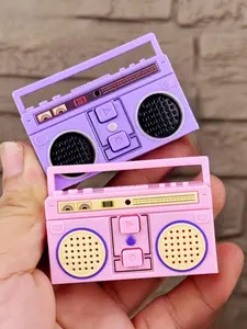 Classic Radio Retro Tape Recorder Trendy Cute Keychain for Bags, Mini Recording Pendant Gift for Men Women Couple, Fun Vintage Accessory