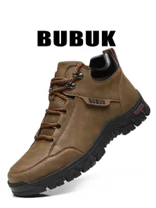 BUBUK Men's Classic Handmade Fashion Boots, Bubuk Short Boot Casual Rubber Shoes, Men's Stylish Footwear for Everyday Wear
