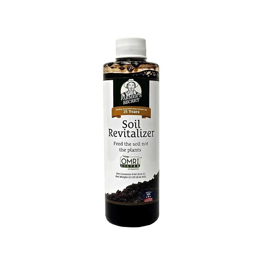 Soil Revitalizer (8oz) - Organic (OMRI Listed) Beneficial Dirt Booster - Activated Humic Acid - Liquid Compost Soil Amendment