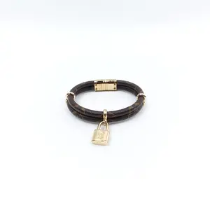 Pre-owned Louis Vuitton Brown Coated Canvas Bracelet T10420567
