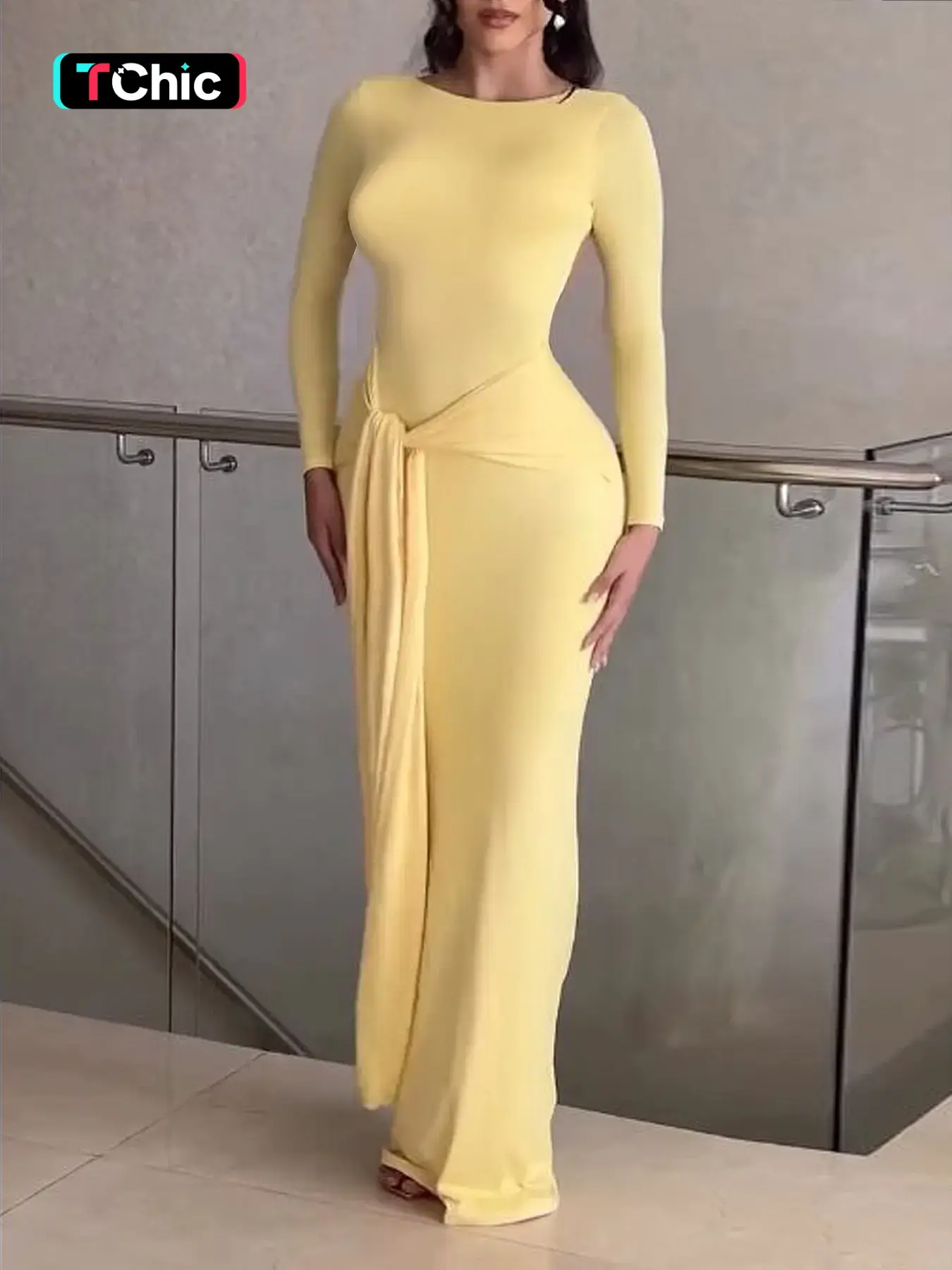 Women's Fashion Long Sleeve Backless Bodycon Dress, Sexy Party Gown for All  Seasons, Perfect for Birthdays and Special Occasions - TikTok Shop