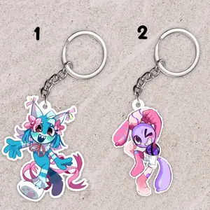 Moonshelly dandy's world keychain: Yatta and Looey, Yattadandysworld, Looeydandysworld