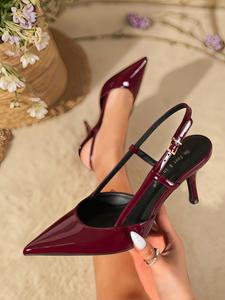 Women's Fashionable Solid Color Stiletto Heels, Elegant Pointed Toe Slingback High Heel Shoes for Party, Daily Clothing Decor for Women & Girls