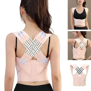 Beltcorrection Vest for Home Office New models for 2025 Pink Wearable Back Corrector Shoulder Straightener Relieve Back Neckand Shoulder Pain Unisex Adjustable Posture Corrector Healthcare