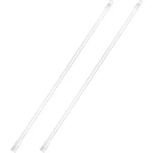17 Inches 2 Pieces Blind Wand, Vertical Blinds Replacement Parts, Tilt Wand Replacement, Clear Blind Rod with Hook and Grip, Plastic Blind Opener, Long Window Blind Stick Tilt Rod