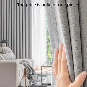 1pc Blackout Curtain for Bedroom, Textured Grommet Curtains, Home Decoration Curtain, Enhance Home Decor, Full Light Block Insulated Linen, Energy Efficient, Elegant Choice