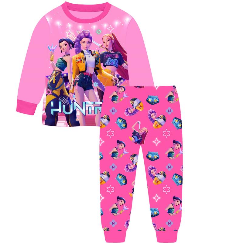 Demon Hunters Pyjamas Girls Long Sleeve Pjs Set Rumi Mira Zoe Music ...
