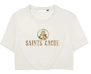Cache Crop Logo Shirt Casual Fashion Comfort Dress Top Womenswear