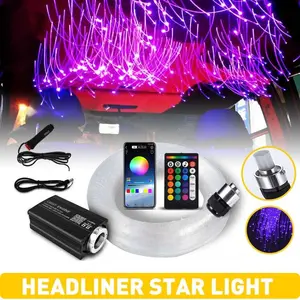 1000PCS Twinkle Fiber Optic Star Light Kit for Car Roof & Home Ceiling, RGBW Headliner Starry Lights, Ideal for Vehicle Interior, Room Decor, Home Theater and KTV Decoration