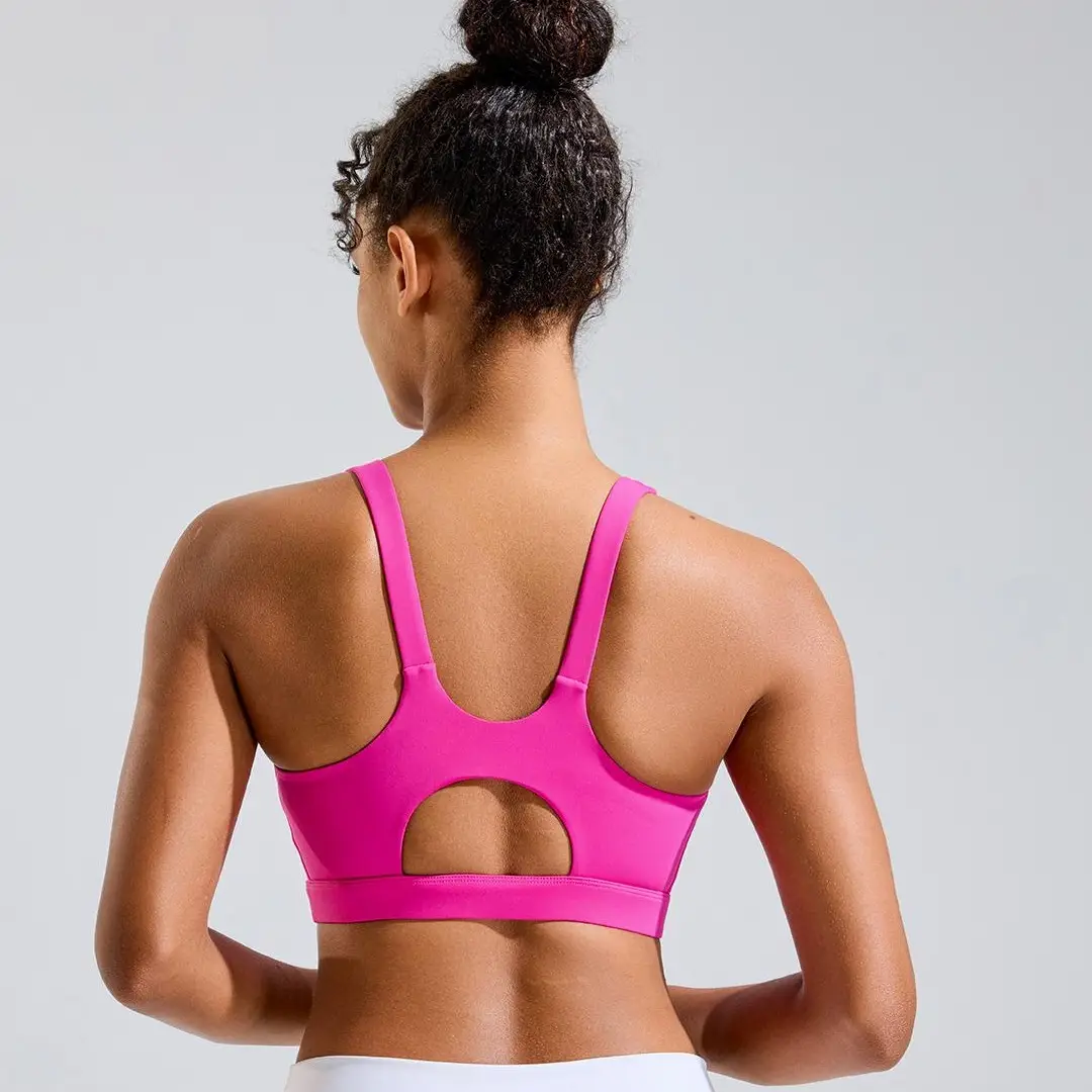RUNNING GIRL Sports Bra for Women High Support, Molded Cup High Impact Sports Bras for Women with Sewn in Pads