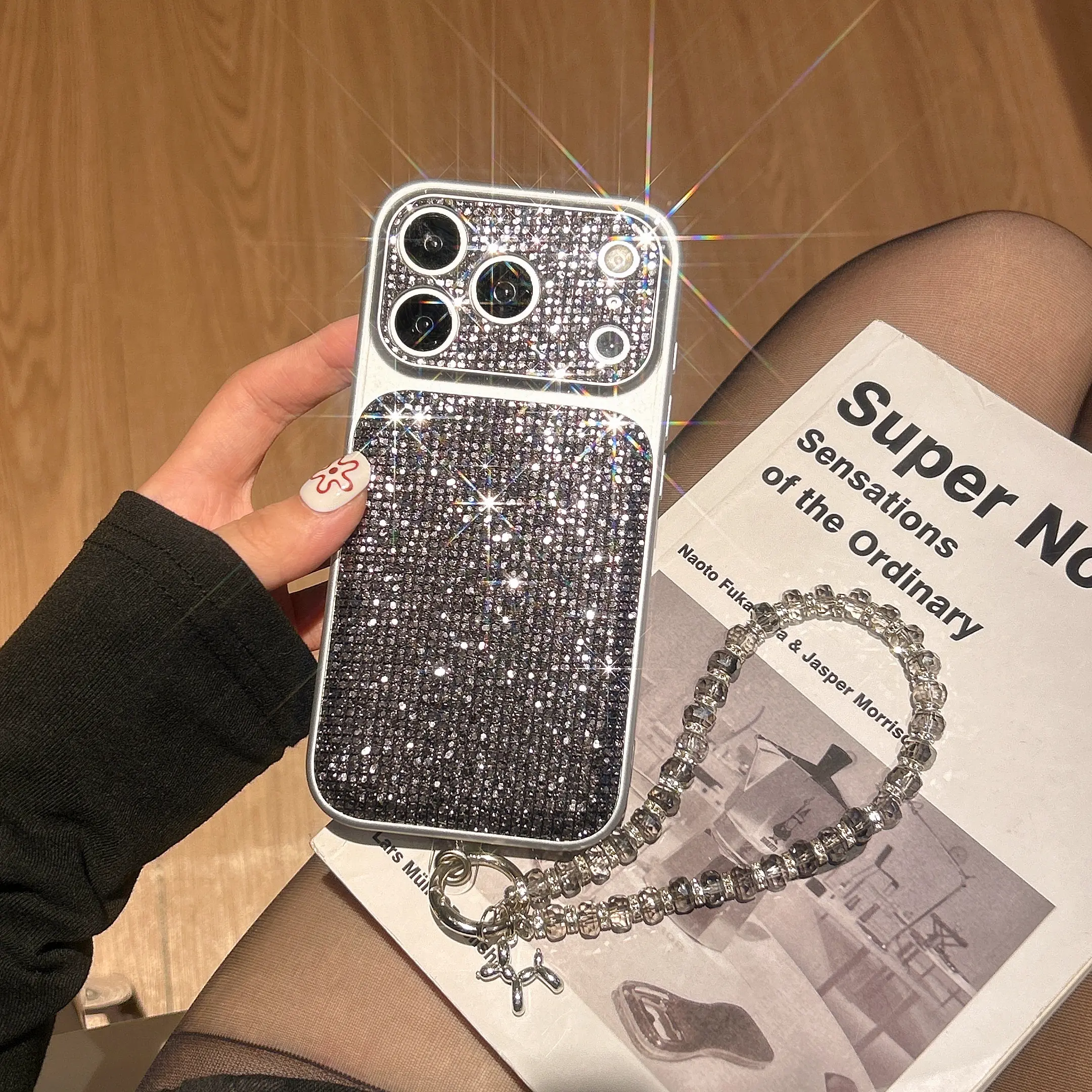 High-End Durable Protective Glitter Electroplated Phone Case Protector TPU Smartphone Casing for iPhone 17 Pro Max, 16, 15, 14, Cool Sparkle Design, Trendy Fashion Protection Cover Accessories Protective Shockproof Cover