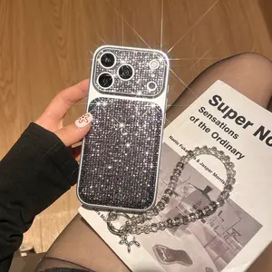 High-End Durable Protective Glitter Electroplated Phone Case Protector for iPhone 17 Pro Max, 16, 15, 14, Cool Sparkle Design, Trendy Fashion Protection Cover Accessories