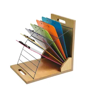 10" x 13" Clipboard Organizer Wood Classroom Storage Rack