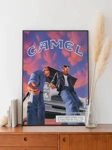 Camel Joe Advertising Unframed Poster Cigaretes Collection Ad Wall Art Vintage Design Advertisement 90 s Style