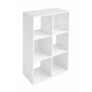 11 6-Cube Storage Organizer, White - Home Organizer