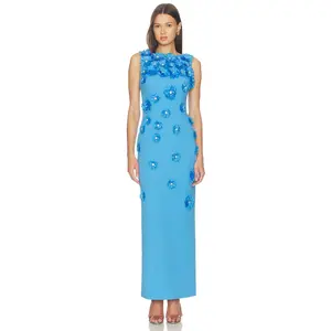 ELLIATT Dali Floral Gown in Blue