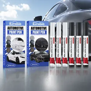 Car Touch-Up Pen (Black/White 3PCS) Quick Easy Repair of Paint Scratches Scrapes Suitable All Car Models Accurate Color Long-Lasting and Waterproof
