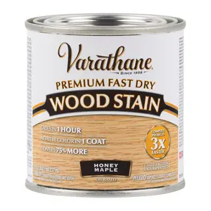 Varathane 1864685 Premium Fast Dry Semi-Transparent Honey Maple Wood Stain, 0.5 Pint