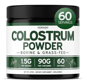 Colostrum Supplement Powder 90g (60 Servings of 1.5g Pure Bovine Colostrum Std. to Contain 20% IgG Immunoglobulins) Grass Fed Colostrum Powder - Healthcare Natural