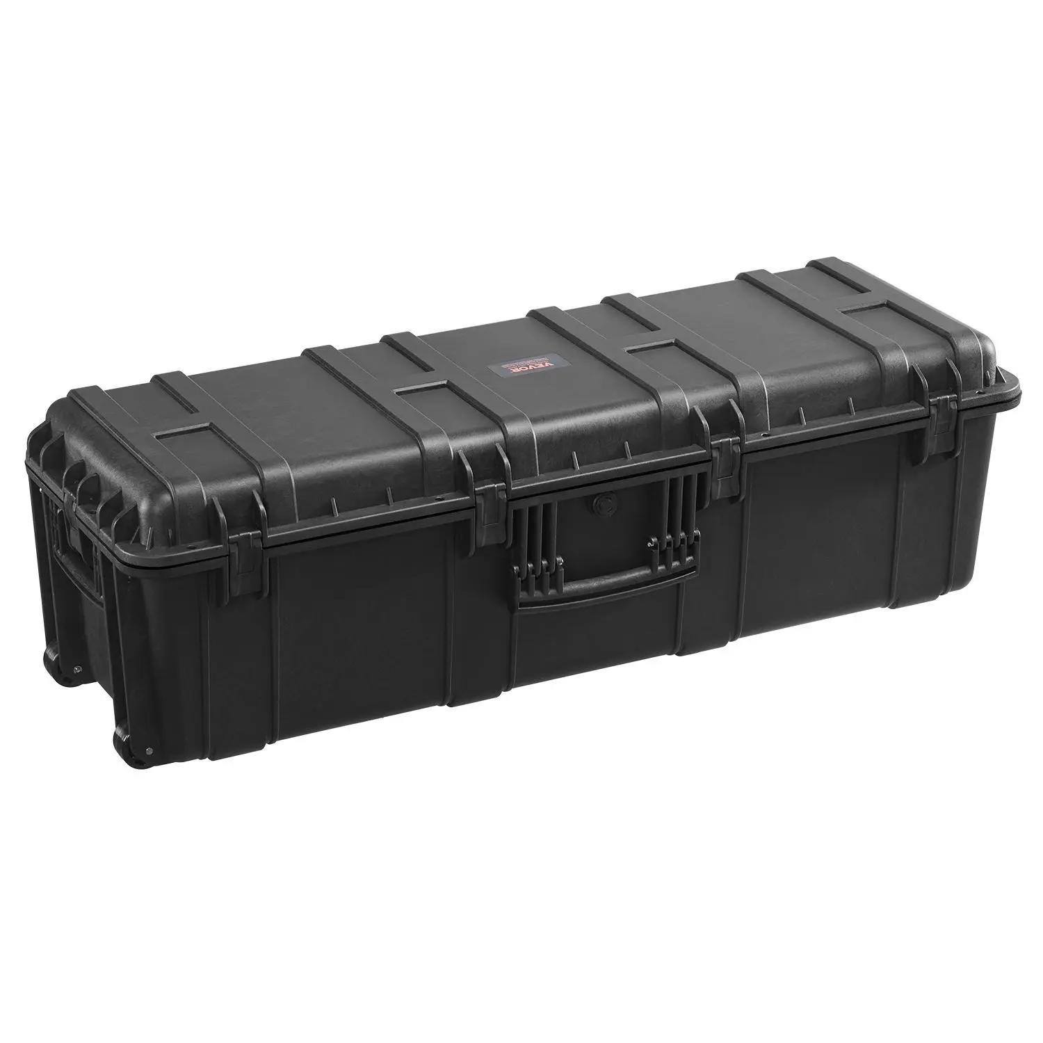 【summerfinds】VEVOR Weatherproof Hard Case, Heavy Duty Protective Dry Box Case with Pre-Cut Foam & Retractable Pull Handles for Travel, Hunt, Military, Tactical, IP67 Waterproof Case for Cameras(112x41x34)
