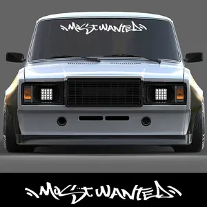 Most Wanted Letter Car Sticker, Sticker for Cars, Waterproof Self-adhesive Vinyl Decals for Auto Front Windshield, Windows, Body Modification, Suitable for Glass and metallic Surfaces