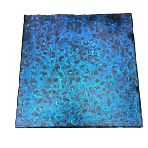 Purple and Blue Glitter Color Shifting Canvas on Wooden Frame - Spiral and Swirl Design