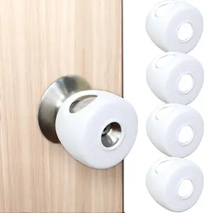 Reusable Safe Door Knob Safety Covers, Easy Install, Universal Fit, Easy Grip, Lockable Design, No Tools Needed, Fits Most Spherical Doors