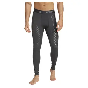 adidas Mens Techfit Control Athletic Leggings Training Casual - Black