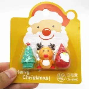 Christmas Pencil Toppers Santa Claus Elk Christmas Tree 2 Packs