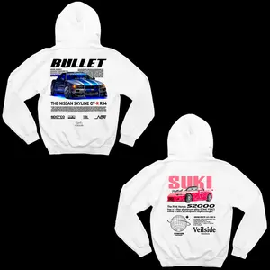 Suki And Bullet Couple Matching Hoodies Casual Street Style Fleece Fabric Pullover Hooded Sweatshirt Tops Trendy for Women for Men, Perfect Gift