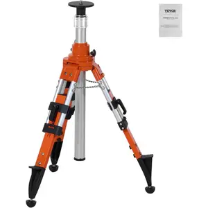 VEVOR Laser Level Tripod Stand, 5/8 - 11 Thread Mount, 45.07 - 114.37 inch Height Adjustment Heavy Duty Survey Tripod, with Level Bubble Diffusion Limiter, Liftable Non - Skid Feet for ConstructionVEVOR Super Brand Day