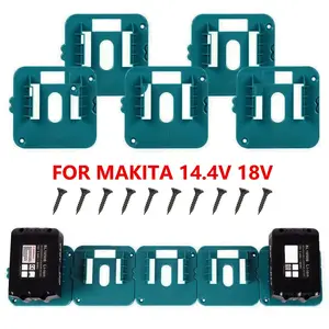 Battery Storage Rack, Battery Holder for Makita 14.4V 18V Li-ion Battery, Wall Mount Battery Dock for Display Shelf & Workbench, Cordless Tool Organizer